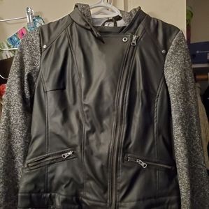 Pleather Jacket with hood